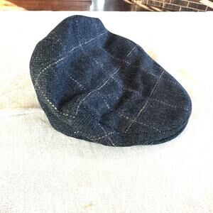 New VOBOOM Men's Flat Newsboy Hat Wool Blend Gatsby 7 3/8, Navy